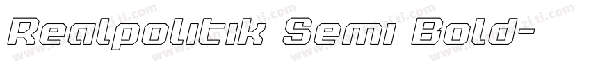 Realpolitik Semi Bold字体转换